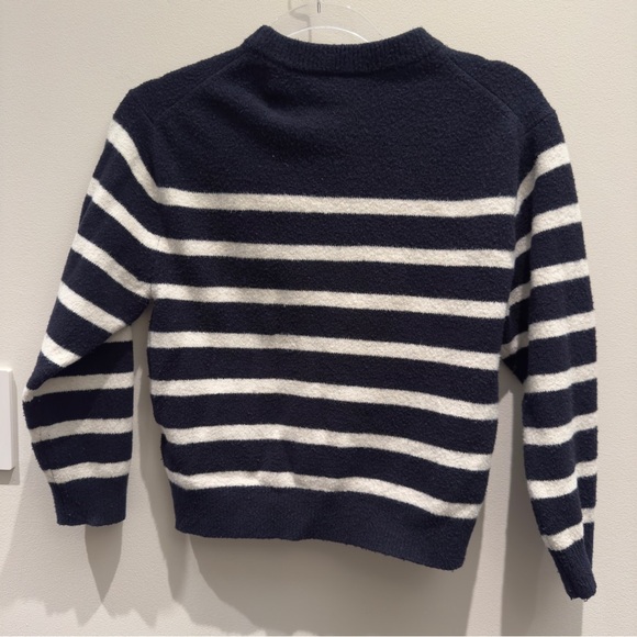 Uniqlo -Navy and White Striped Kids 9-10 Sweater - Picture 2 of 4